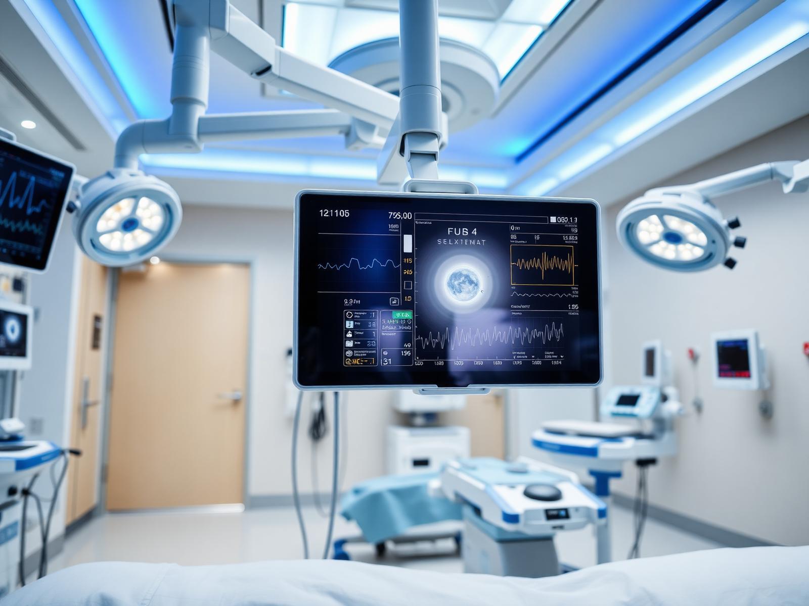 Modern medical equipment in a hospital operating environment